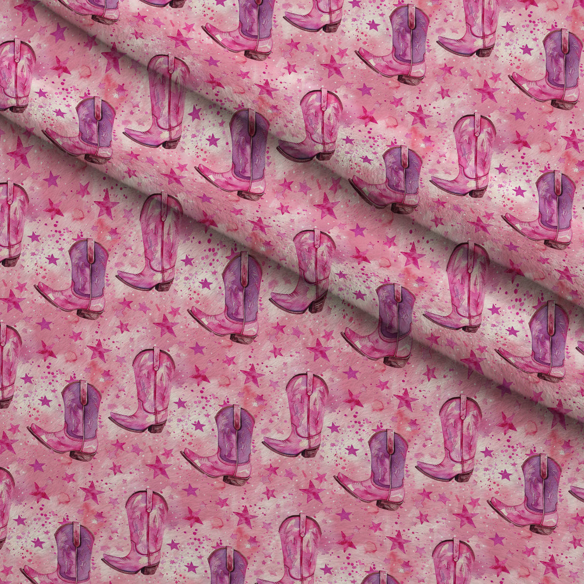 Rodeo Rose Pattern 11 Fleece Fabric — fleece fabric folded close-up preview (mv-fleece-v1:lying)
