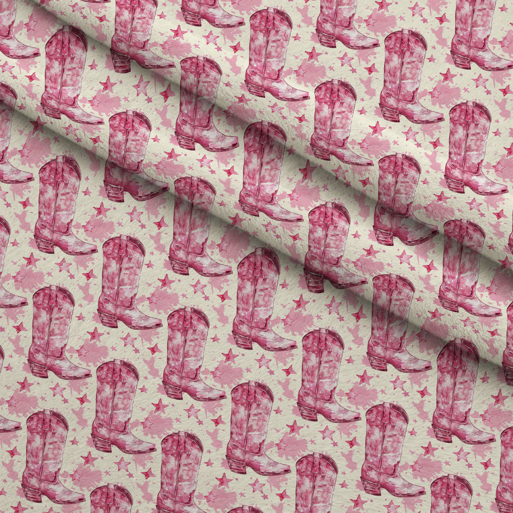 Rodeo Rose Pattern 14 Fleece Fabric — fleece fabric folded close-up preview (mv-fleece-v1:lying)