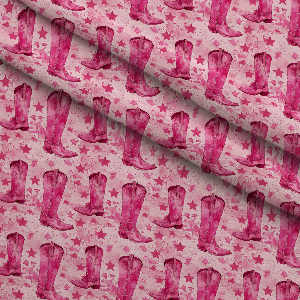 Rodeo Rose Pattern 15 Fleece Fabric — fleece fabric folded close-up preview (mv-fleece-v1:lying)