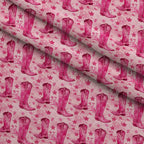 Rodeo Rose Pattern 15 Fleece Fabric — fleece fabric folded close-up preview (mv-fleece-v1:lying)