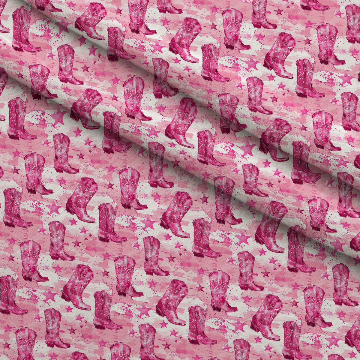 Rodeo Rose Pattern 16 Fleece Fabric — fleece fabric folded close-up preview (mv-fleece-v1:lying)
