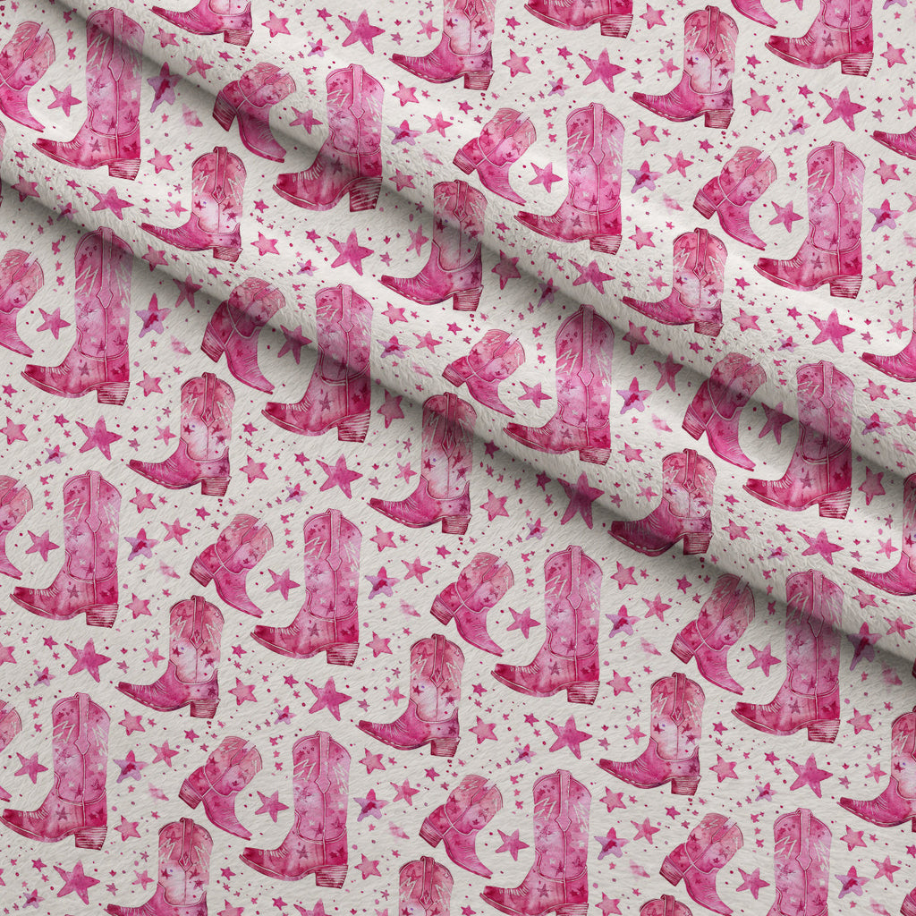 Rodeo Rose Pattern 17 Fleece Fabric — fleece fabric folded close-up preview (mv-fleece-v1:lying)