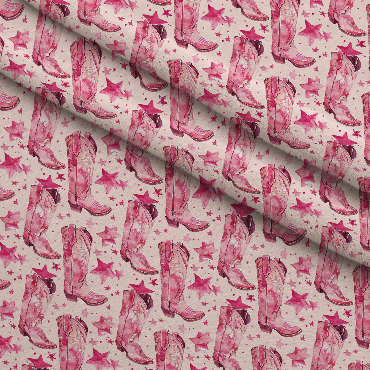 Rodeo Rose Pattern 18 Fleece Fabric — fleece fabric folded close-up preview (mv-fleece-v1:lying)