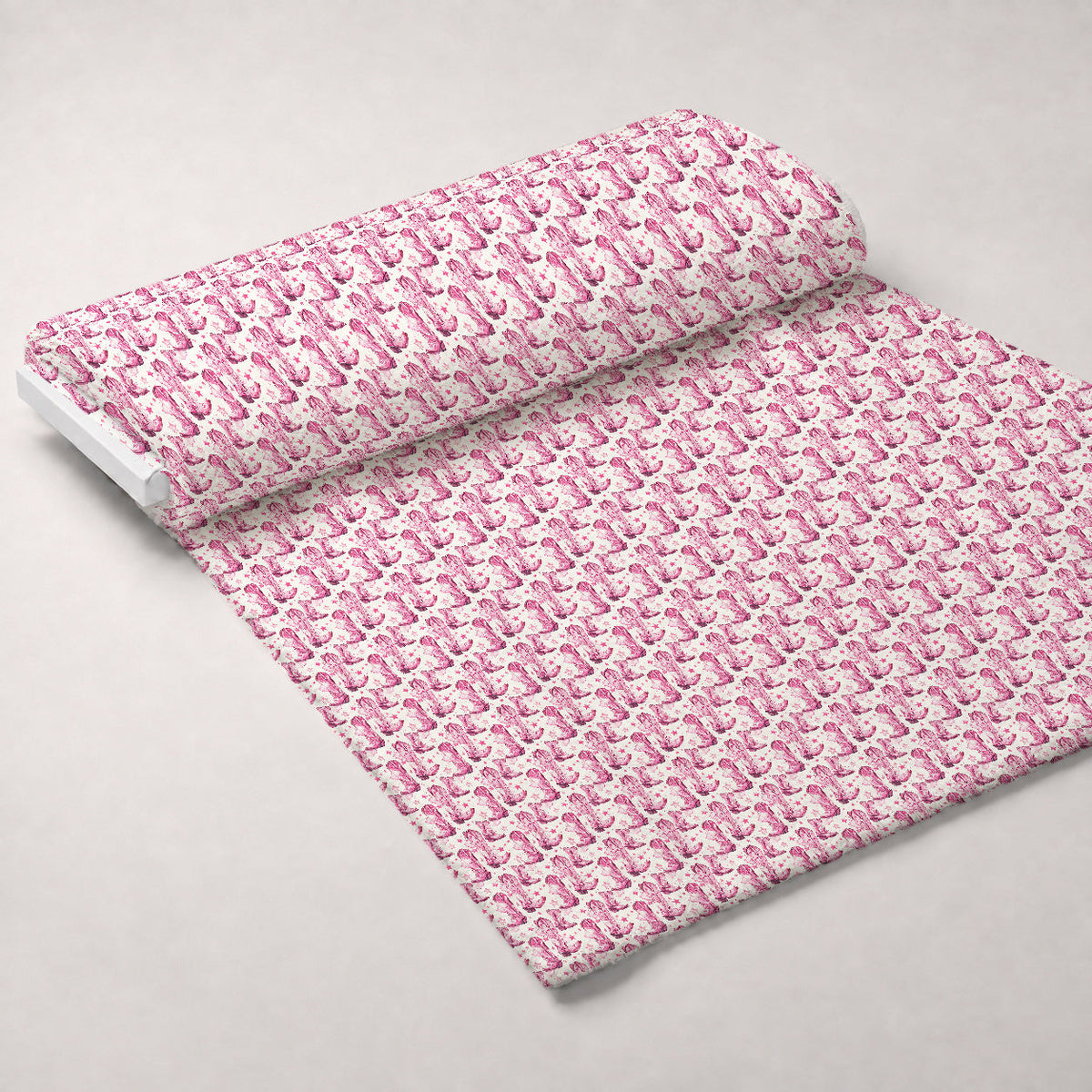 Rodeo Rose Pattern 2 Fleece Fabric — fleece fabric unrolled bolt preview (mv-fleece-v1:bolt)