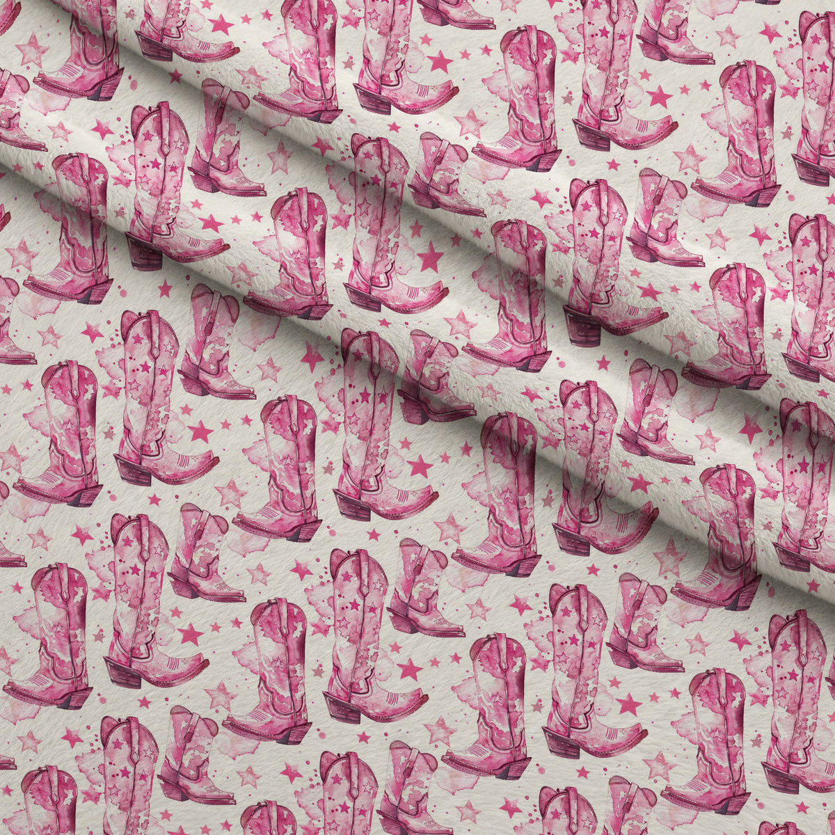 Rodeo Rose Pattern 2 Fleece Fabric — fleece fabric folded close-up preview (mv-fleece-v1:lying)