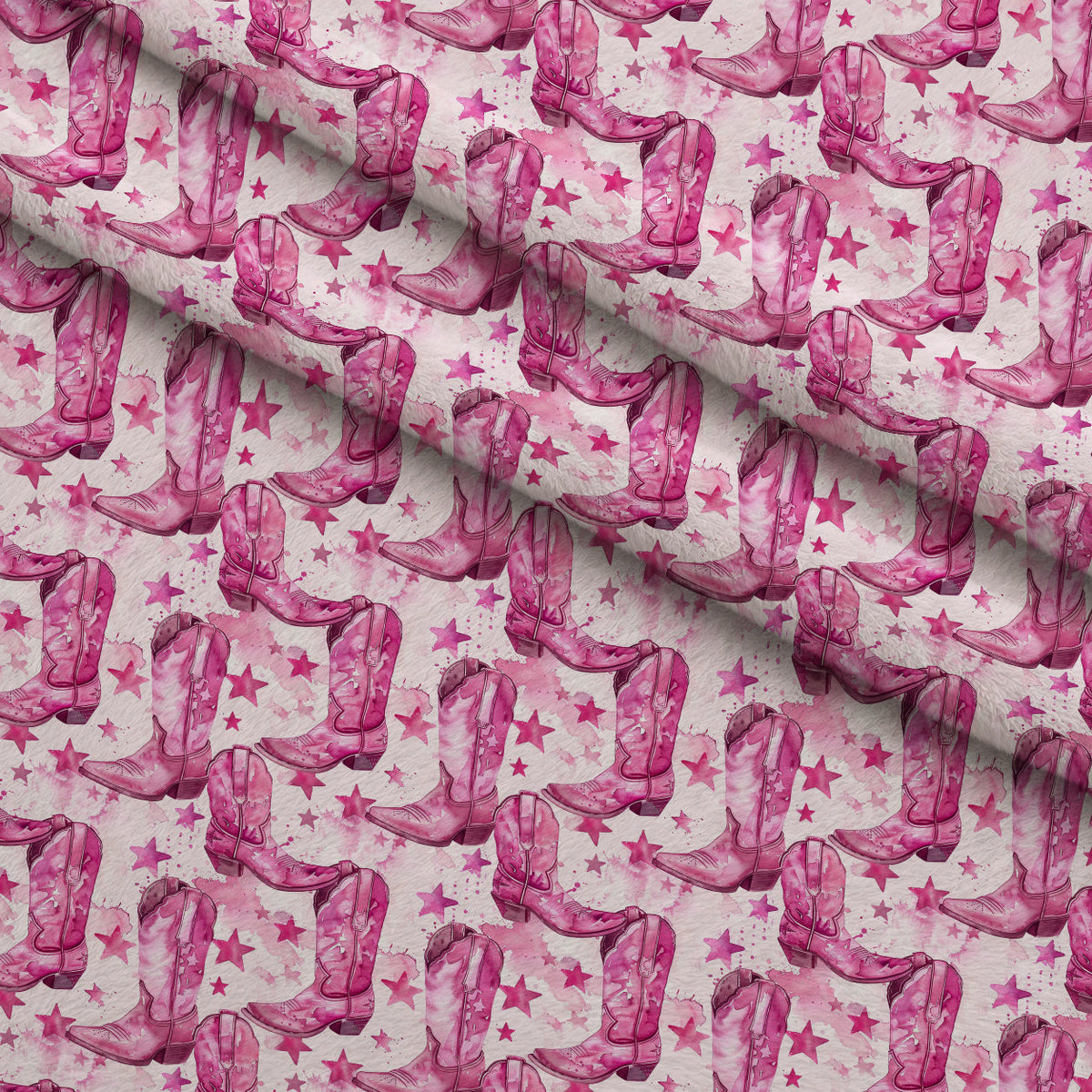 Rodeo Rose Pattern 5 Fleece Fabric — fleece fabric folded close-up preview (mv-fleece-v1:lying)