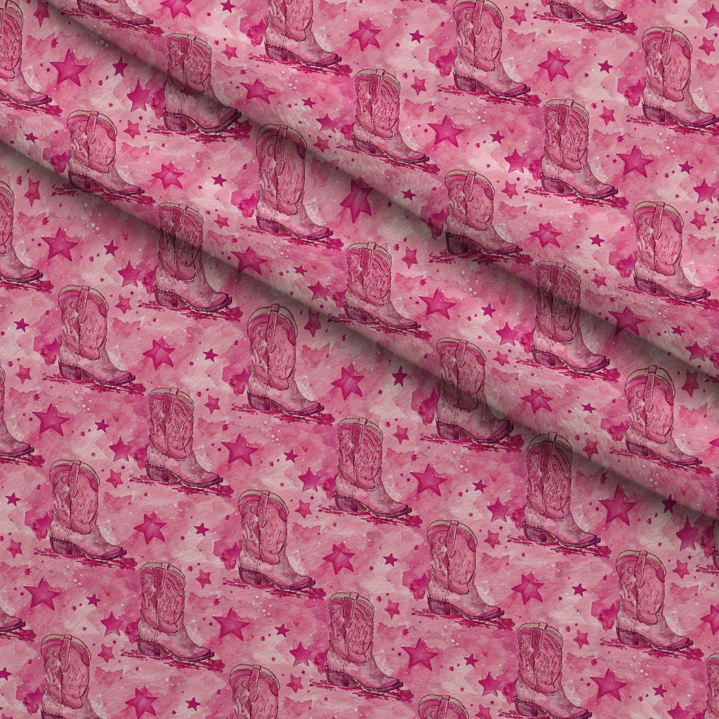 Rodeo Rose Pattern 6 Fleece Fabric — fleece fabric folded close-up preview (mv-fleece-v1:lying)
