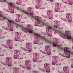 Rodeo Rose Pattern 9 Fleece Fabric — fleece fabric folded close-up preview (mv-fleece-v1:lying)
