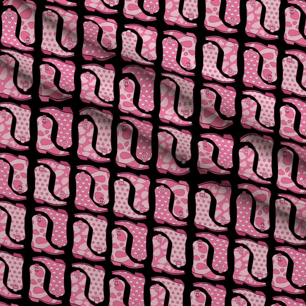 Rodeo Sweetheart Pattern 3 Fleece Fabric — fleece fabric folded close-up preview (mv-fleece-v1:lying)