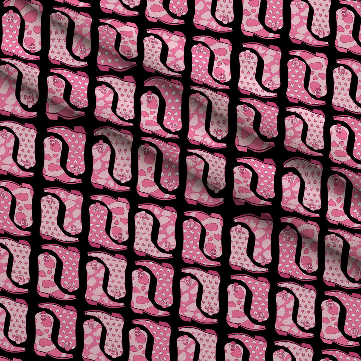 Rodeo Sweetheart Pattern 3 Fleece Fabric — fleece fabric folded close-up preview (mv-fleece-v1:lying)