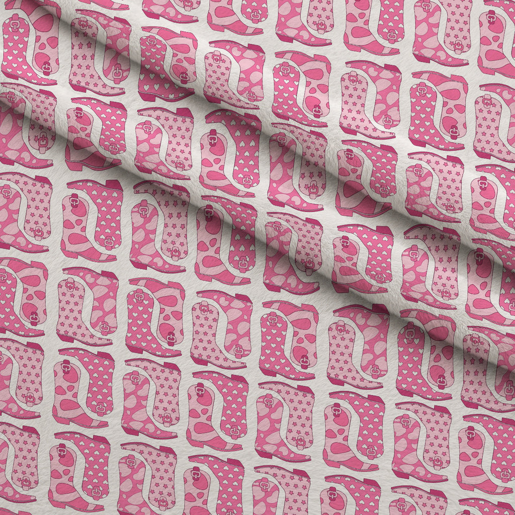 Rodeo Sweetheart Pattern 4 Fleece Fabric — fleece fabric folded close-up preview (mv-fleece-v1:lying)
