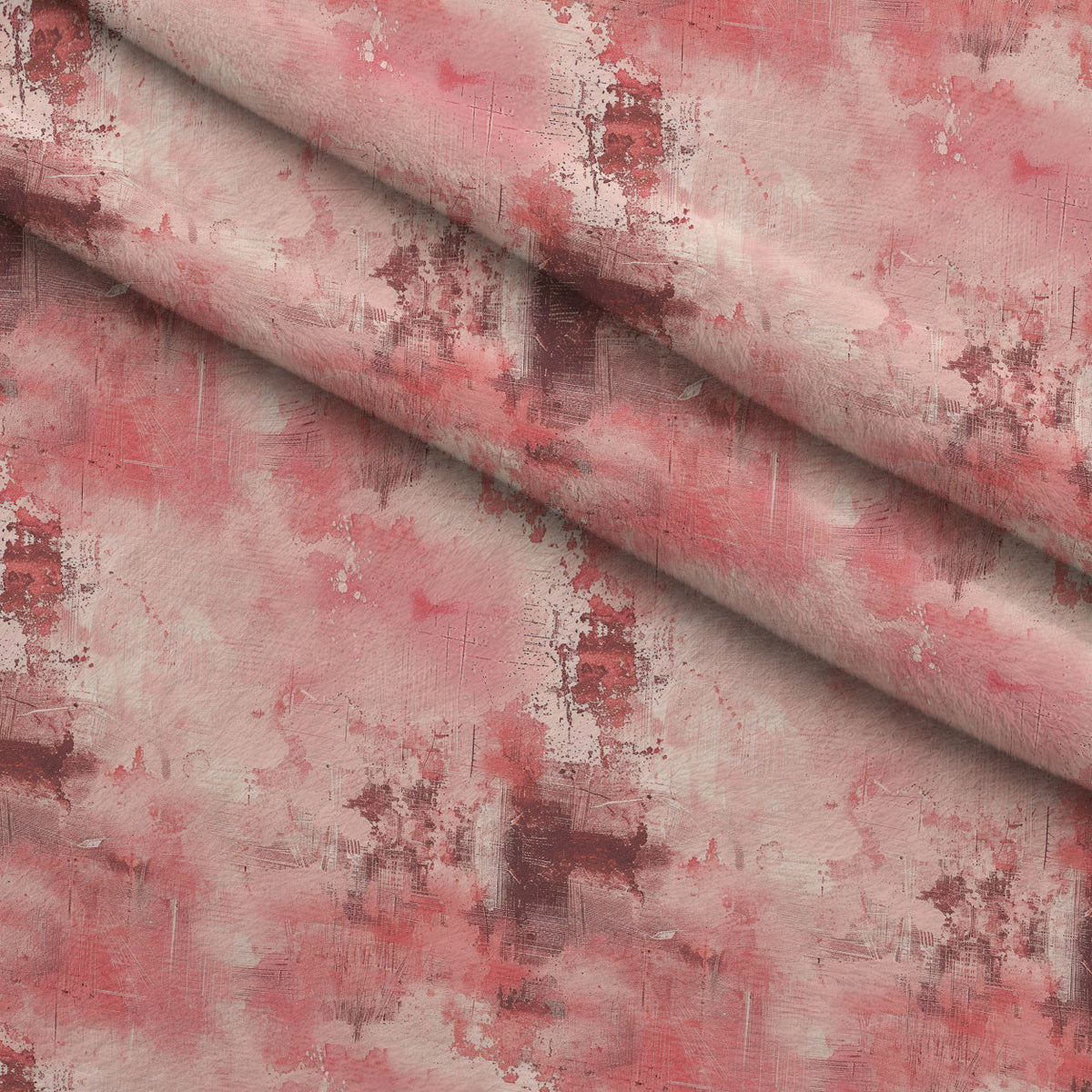 Rose Patina Pattern 7 Fleece Fabric — fleece fabric folded close-up preview (mv-fleece-v1:lying)