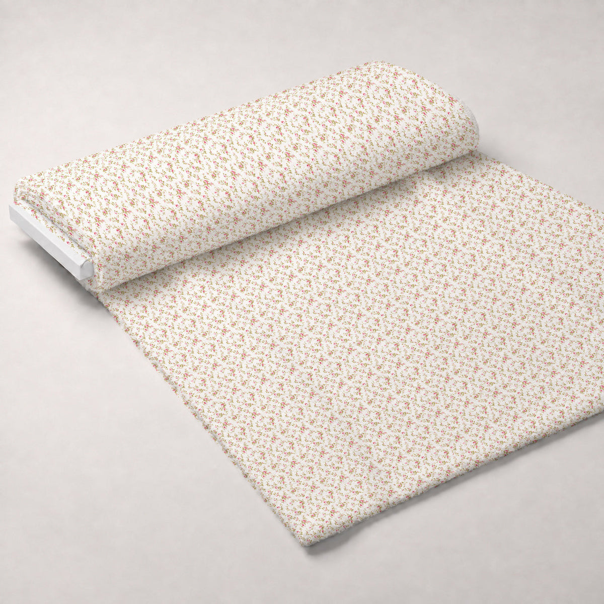 Rosebud Picnic Pattern 6 Fleece Fabric — fleece fabric unrolled bolt preview (mv-fleece-v1:bolt)