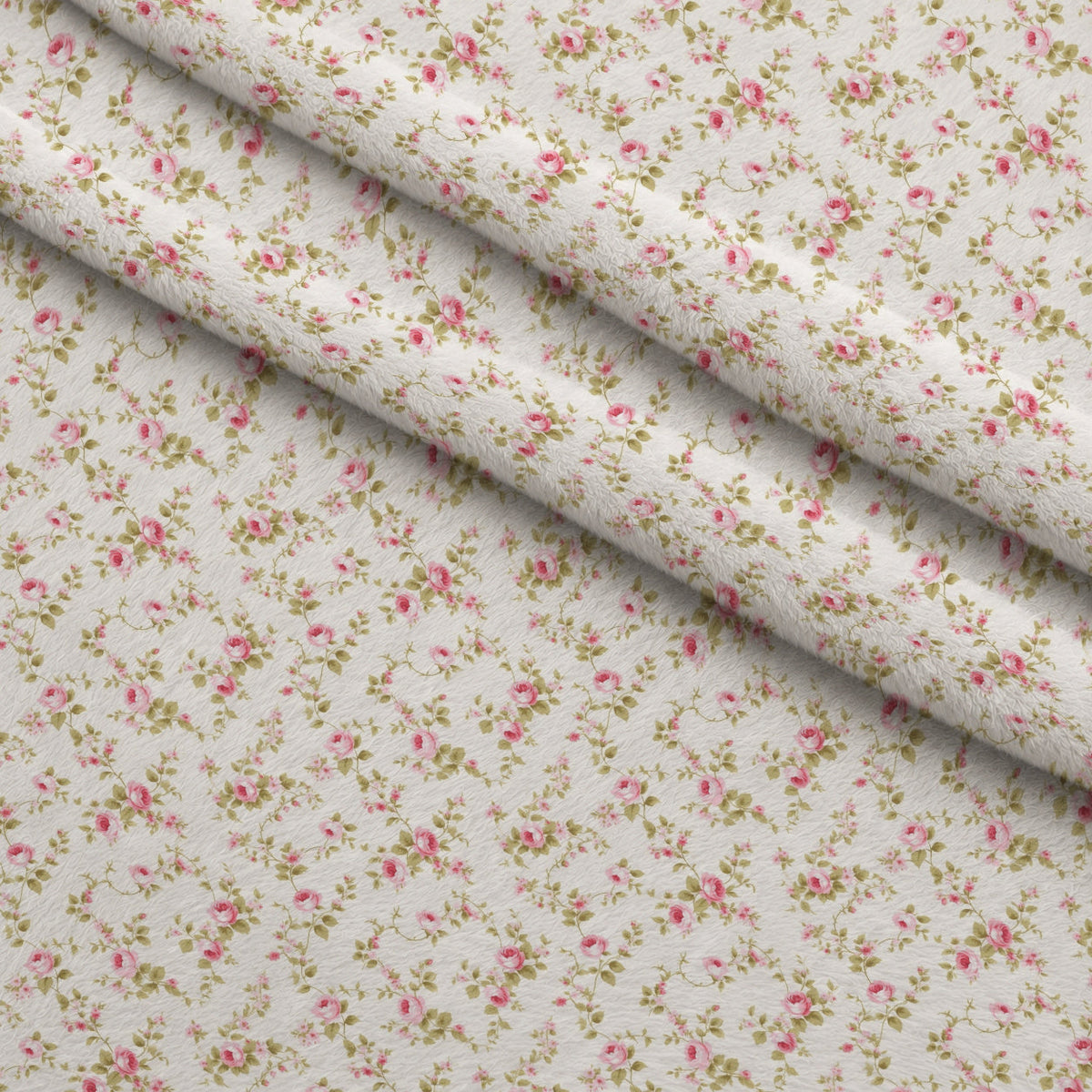 Rosebud Picnic Pattern 6 Fleece Fabric — fleece fabric folded close-up preview (mv-fleece-v1:lying)