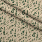 Rosemary Wreaths Pattern 1 Fleece Fabric — fleece fabric folded close-up preview (mv-fleece-v1:lying)