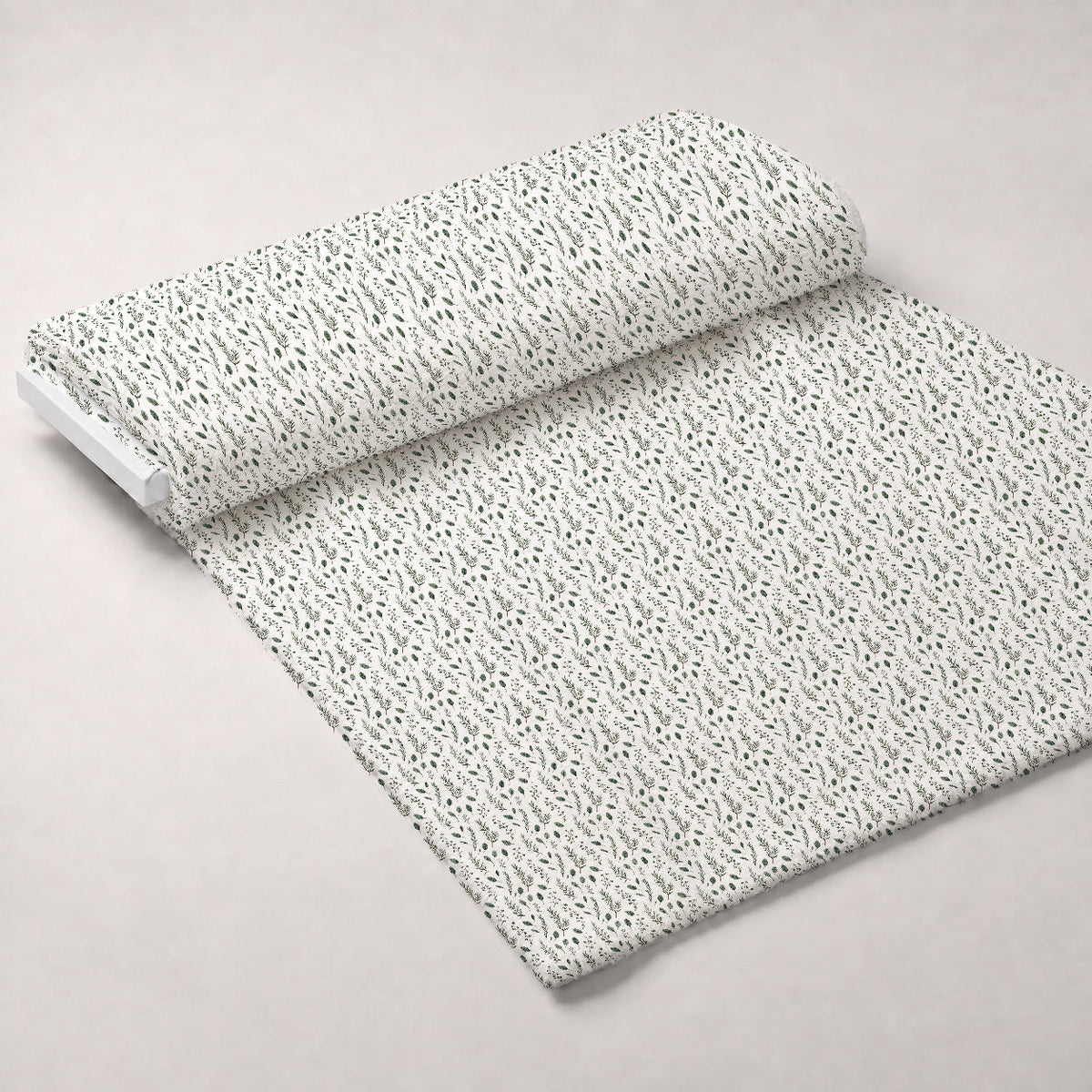 Rosemary Wreaths Pattern 14 Fleece Fabric — fleece fabric unrolled bolt preview (mv-fleece-v1:bolt)