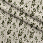 Rosemary Wreaths Pattern 2 Fleece Fabric — fleece fabric folded close-up preview (mv-fleece-v1:lying)