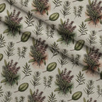 Rosemary Wreaths Pattern 23 Fleece Fabric — fleece fabric folded close-up preview (mv-fleece-v1:lying)