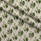Rosemary Wreaths Pattern 27 Fleece Fabric — fleece fabric folded close-up preview (mv-fleece-v1:lying)