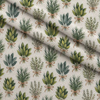 Rosemary Wreaths Pattern 34 Fleece Fabric — fleece fabric folded close-up preview (mv-fleece-v1:lying)