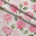 Rosewater Romance Pattern 10 Fleece Fabric — fleece fabric folded close-up preview (mv-fleece-v1:lying)
