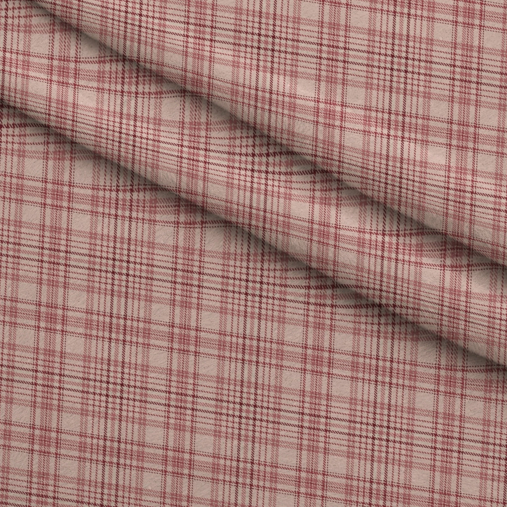 Rosewood Tartan Pattern 18 Fleece Fabric — fleece fabric folded close-up preview (mv-fleece-v1:lying)