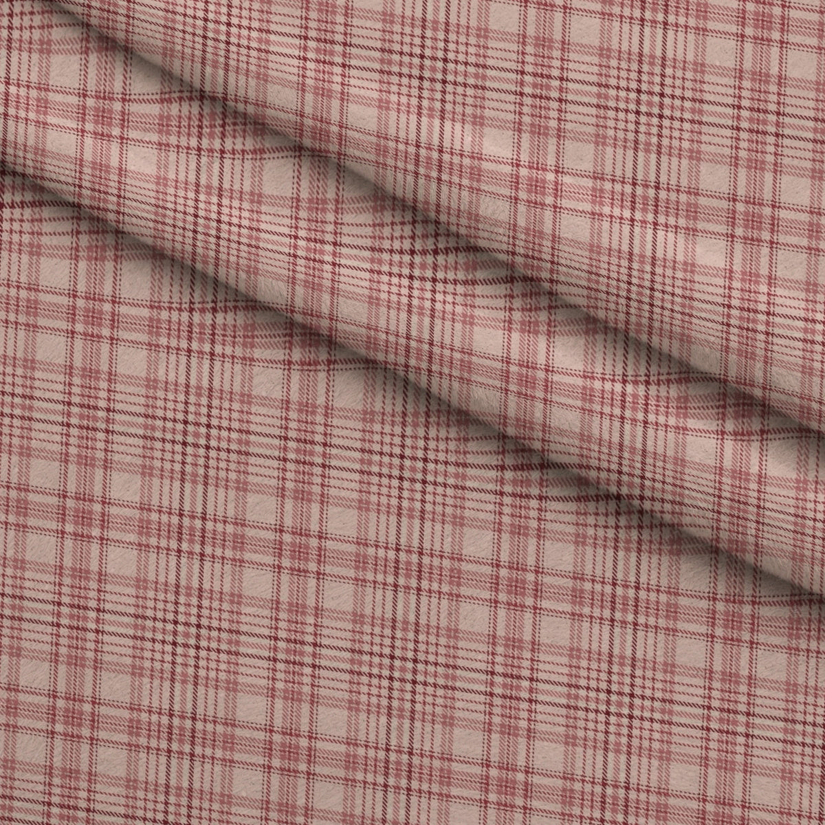 Rosewood Tartan Pattern 18 Fleece Fabric — fleece fabric folded close-up preview (mv-fleece-v1:lying)