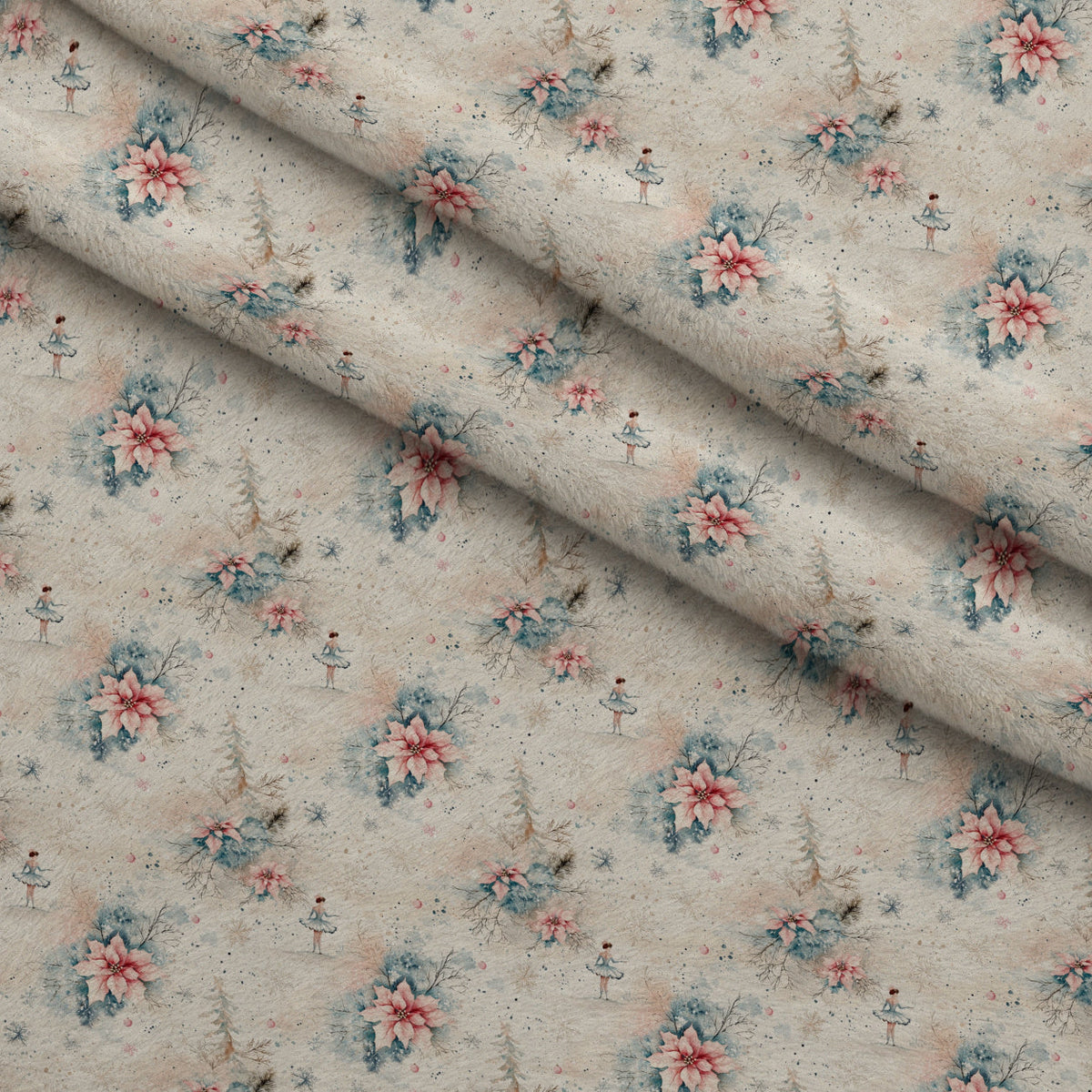 Rosewood Tartan Pattern 7 Fleece Fabric — fleece fabric folded close-up preview (mv-fleece-v1:lying)