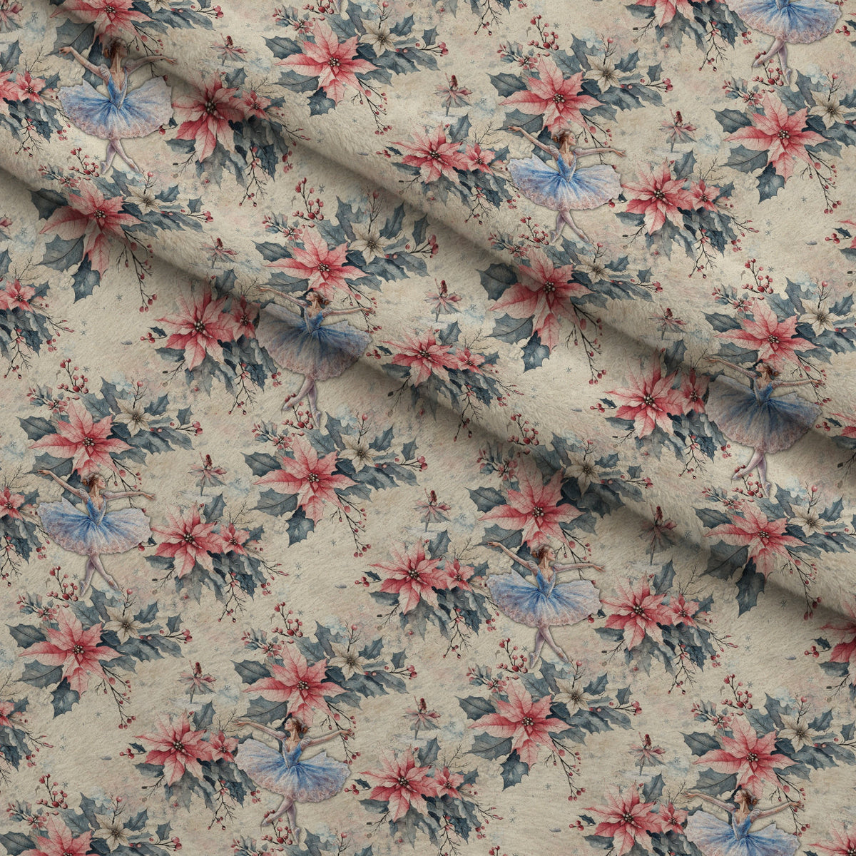 Rosewood Tartan Pattern 8 Fleece Fabric — fleece fabric folded close-up preview (mv-fleece-v1:lying)