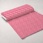 Rosy Gingham Pattern 12 Fleece Fabric — fleece fabric unrolled bolt preview (mv-fleece-v1:bolt)