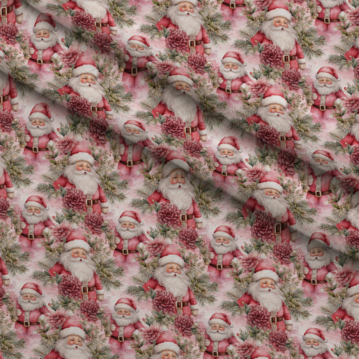 Rosy Noel Pattern 1 Fleece Fabric — fleece fabric folded close-up preview (mv-fleece-v1:lying)