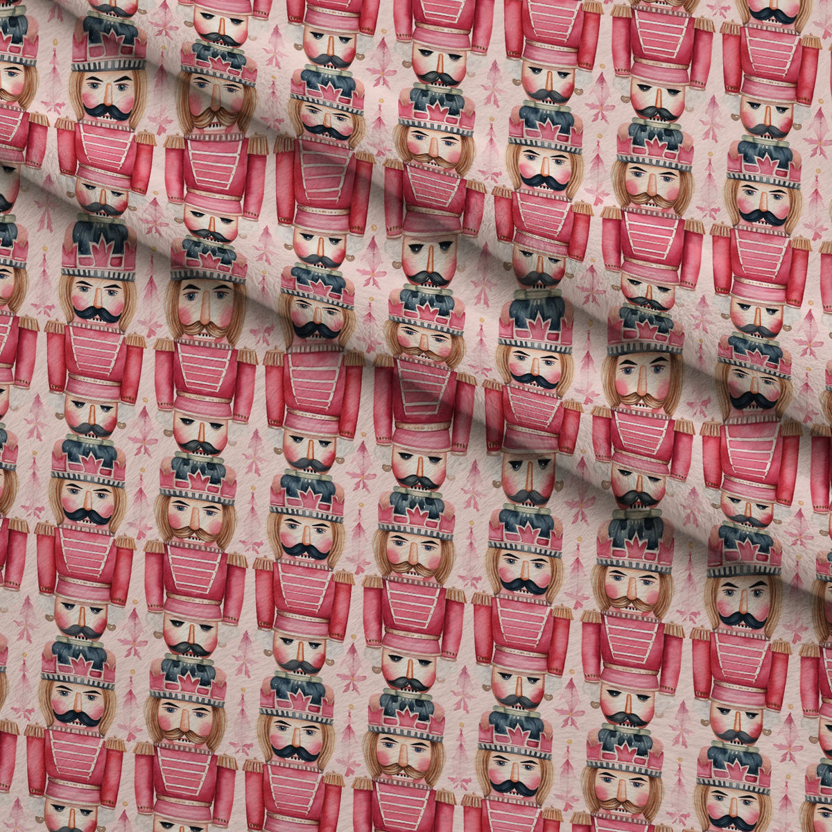 Rosy Noel Pattern 11 Fleece Fabric — fleece fabric folded close-up preview (mv-fleece-v1:lying)