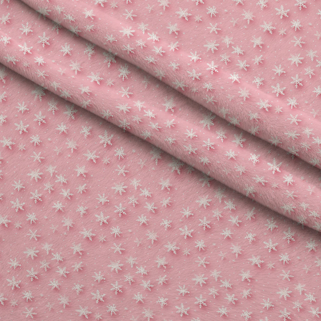 Rosy Noel Pattern 12 Fleece Fabric — fleece fabric folded close-up preview (mv-fleece-v1:lying)