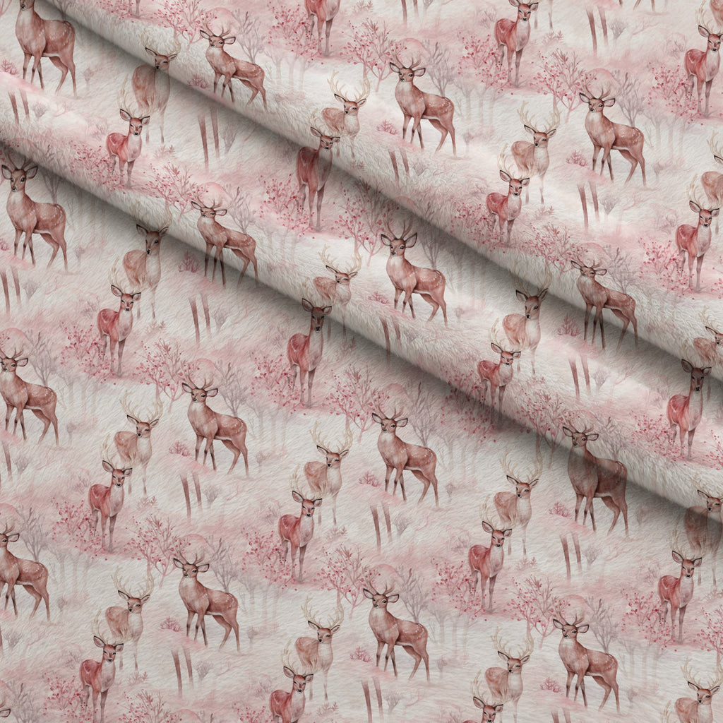 Rosy Noel Pattern 4 Fleece Fabric — fleece fabric folded close-up preview (mv-fleece-v1:lying)