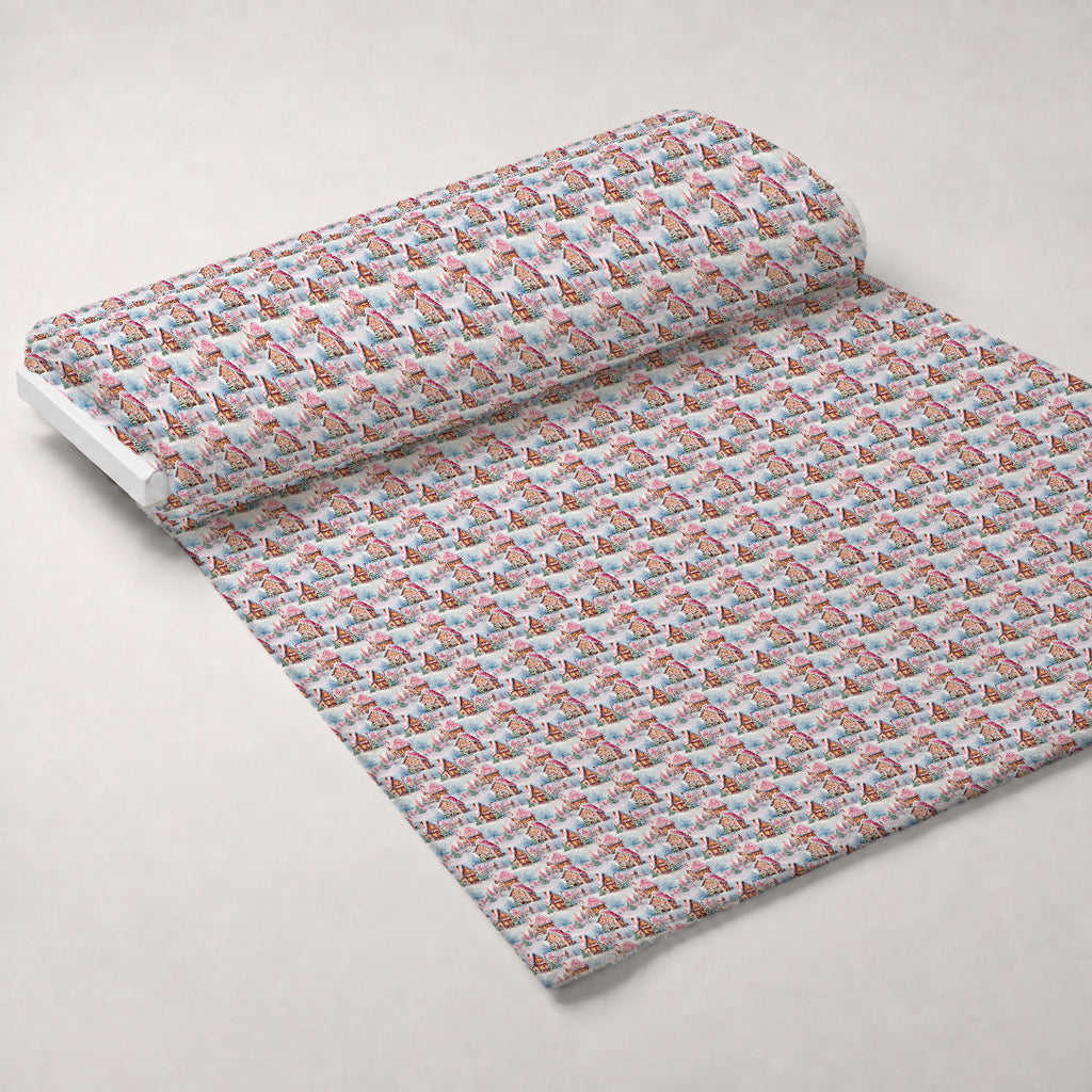 Rosy Noel Pattern 5 Fleece Fabric — fleece fabric unrolled bolt preview (mv-fleece-v1:bolt)