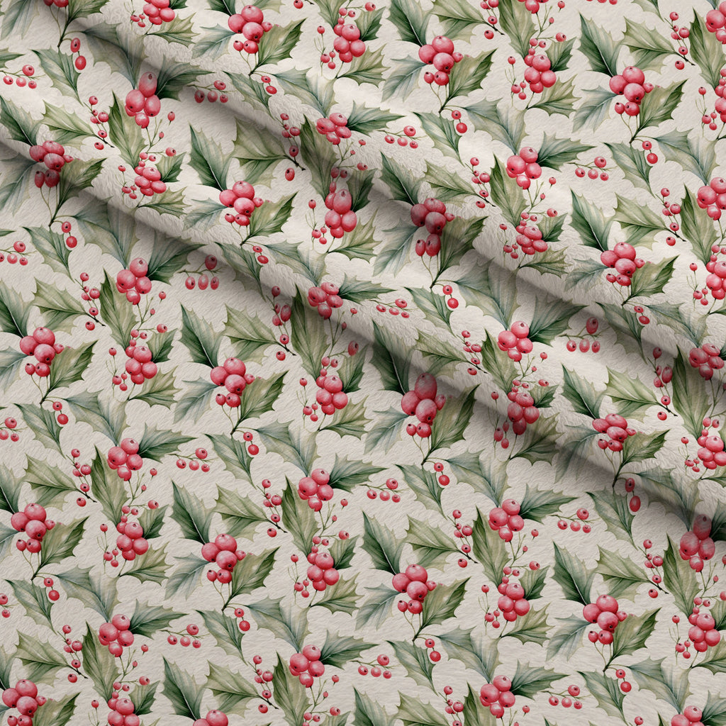 Rosy Noel Pattern 6 Fleece Fabric — fleece fabric folded close-up preview (mv-fleece-v1:lying)
