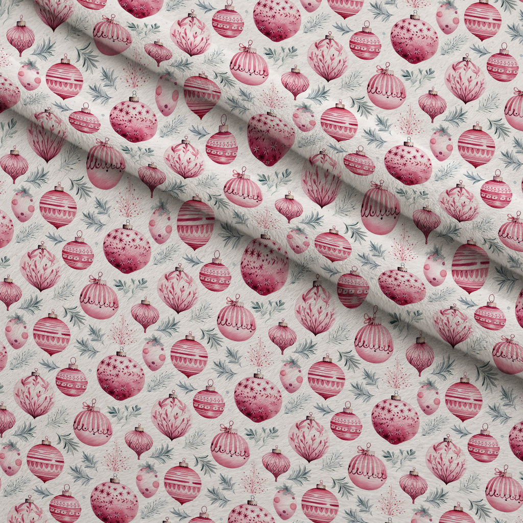 Rosy Noel Pattern 9 Fleece Fabric — fleece fabric folded close-up preview (mv-fleece-v1:lying)