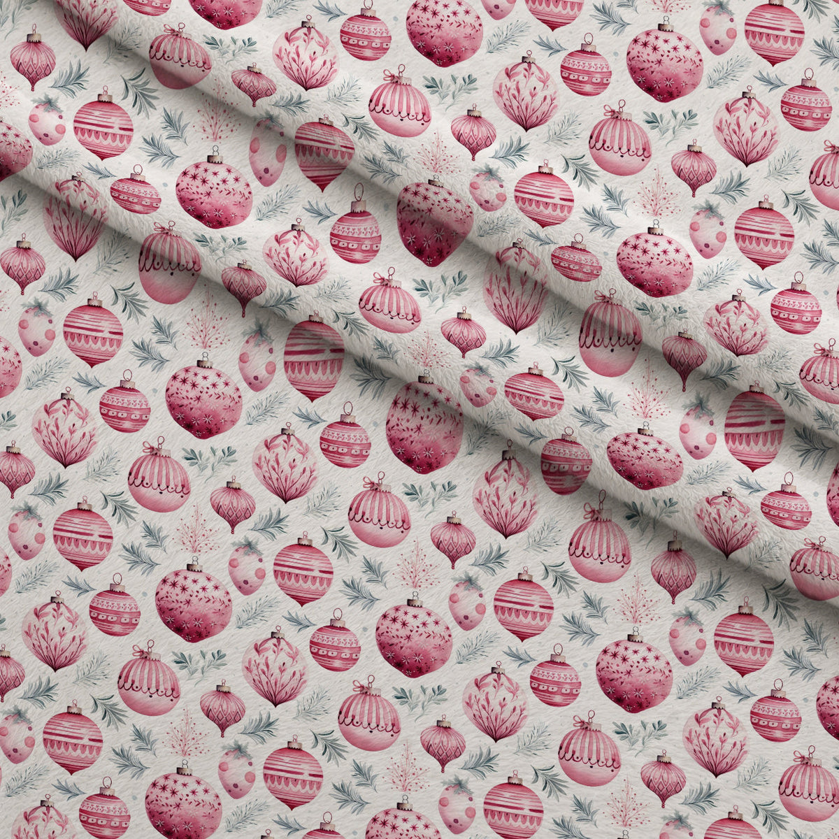 Rosy Noel Pattern 9 Fleece Fabric — fleece fabric folded close-up preview (mv-fleece-v1:lying)