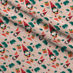 Rosy Yuletide Pattern 11 Fleece Fabric — fleece fabric folded close-up preview (mv-fleece-v1:lying)