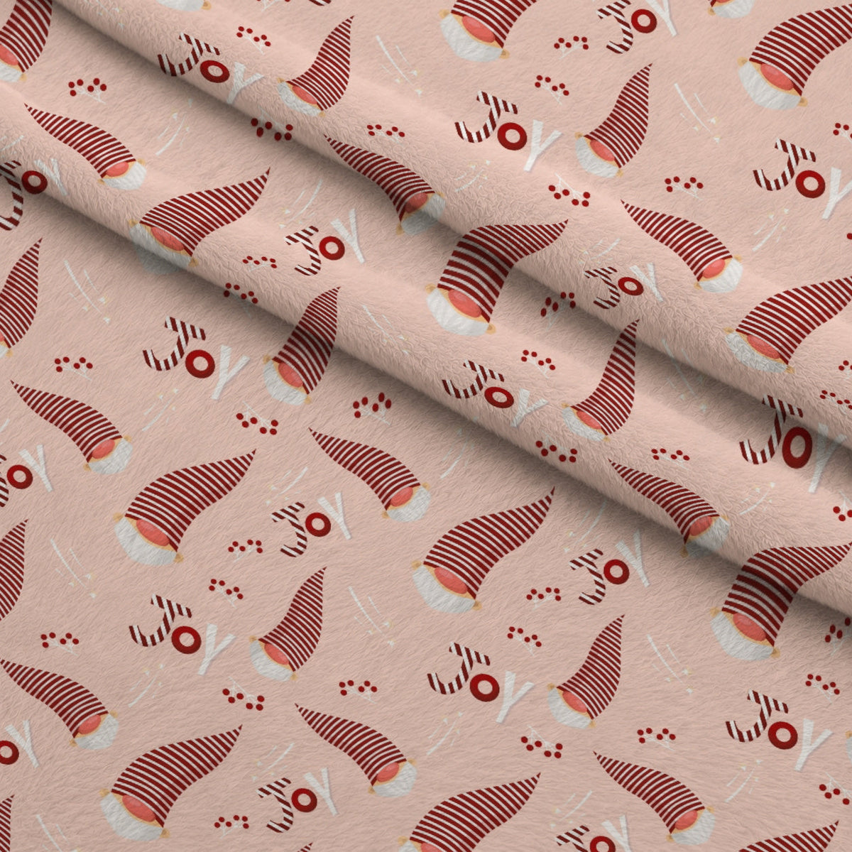 Rosy Yuletide Pattern 14 Fleece Fabric — fleece fabric folded close-up preview (mv-fleece-v1:lying)