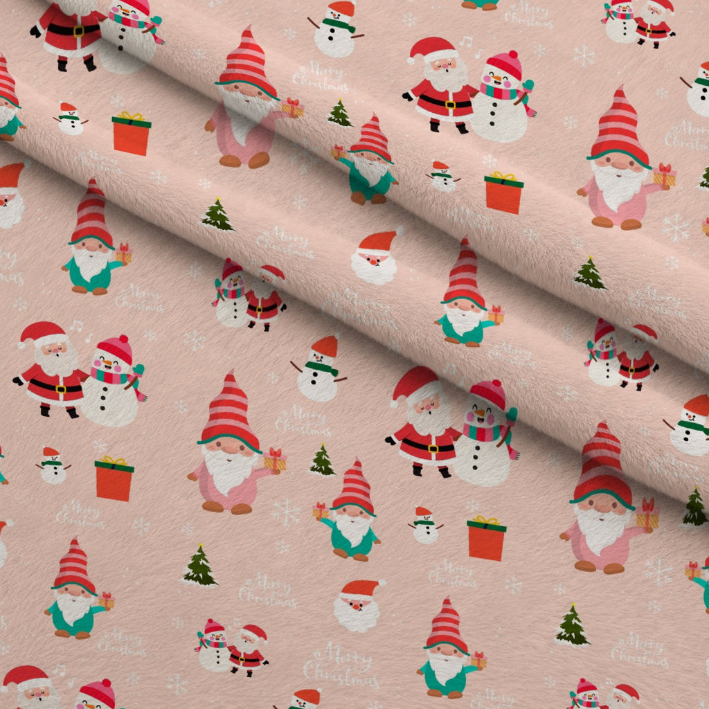 Rosy Yuletide Pattern 4 Fleece Fabric — fleece fabric folded close-up preview (mv-fleece-v1:lying)
