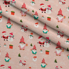 Rosy Yuletide Pattern 4 Fleece Fabric — fleece fabric folded close-up preview (mv-fleece-v1:lying)
