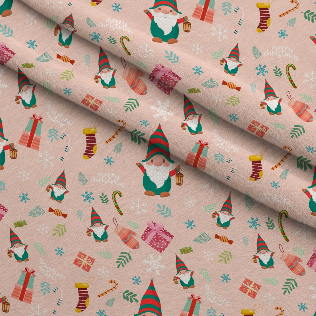 Rosy Yuletide Pattern 5 Fleece Fabric — fleece fabric folded close-up preview (mv-fleece-v1:lying)