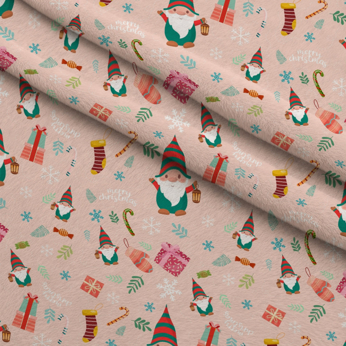 Rosy Yuletide Pattern 5 Fleece Fabric — fleece fabric folded close-up preview (mv-fleece-v1:lying)