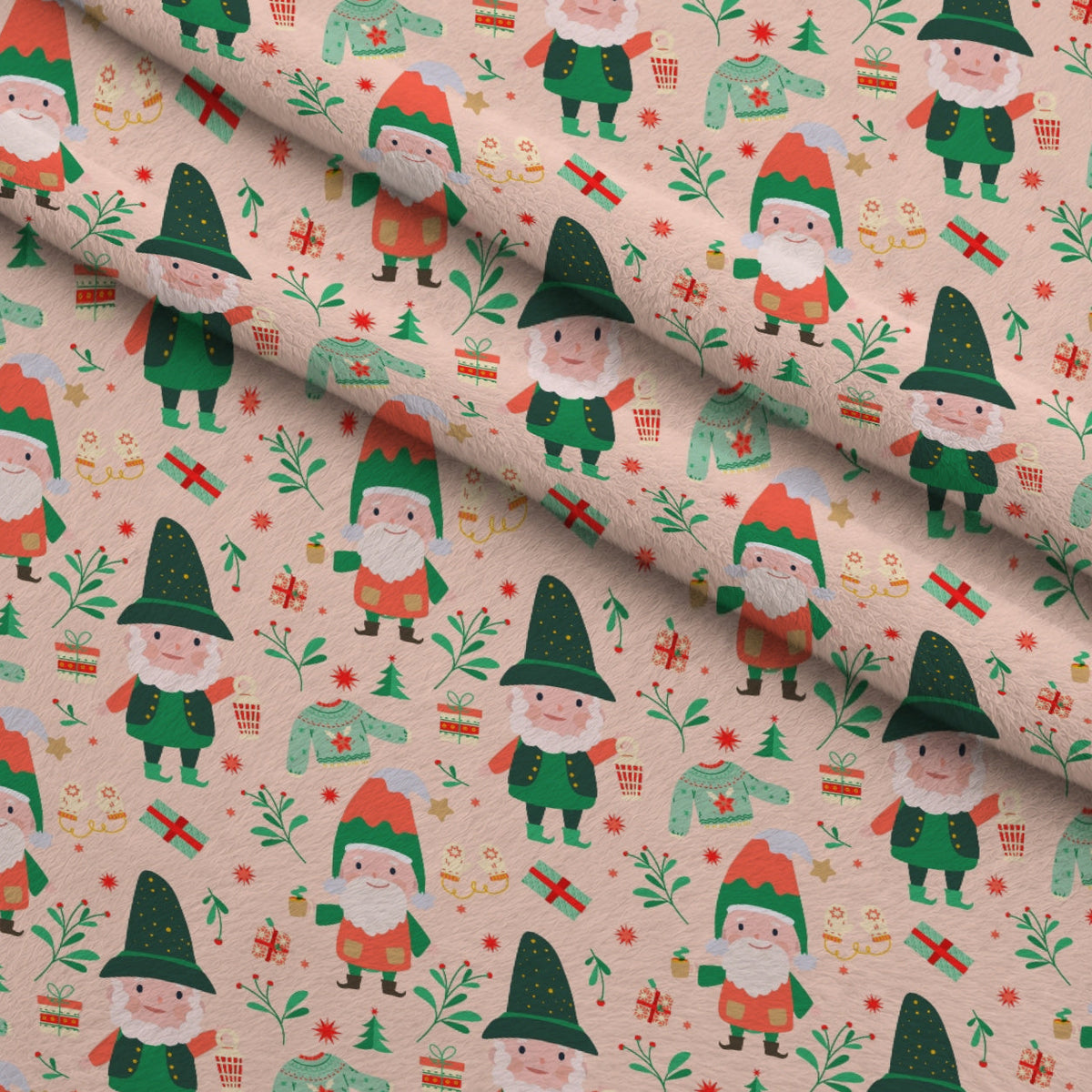 Rosy Yuletide Pattern 7 Fleece Fabric — fleece fabric folded close-up preview (mv-fleece-v1:lying)