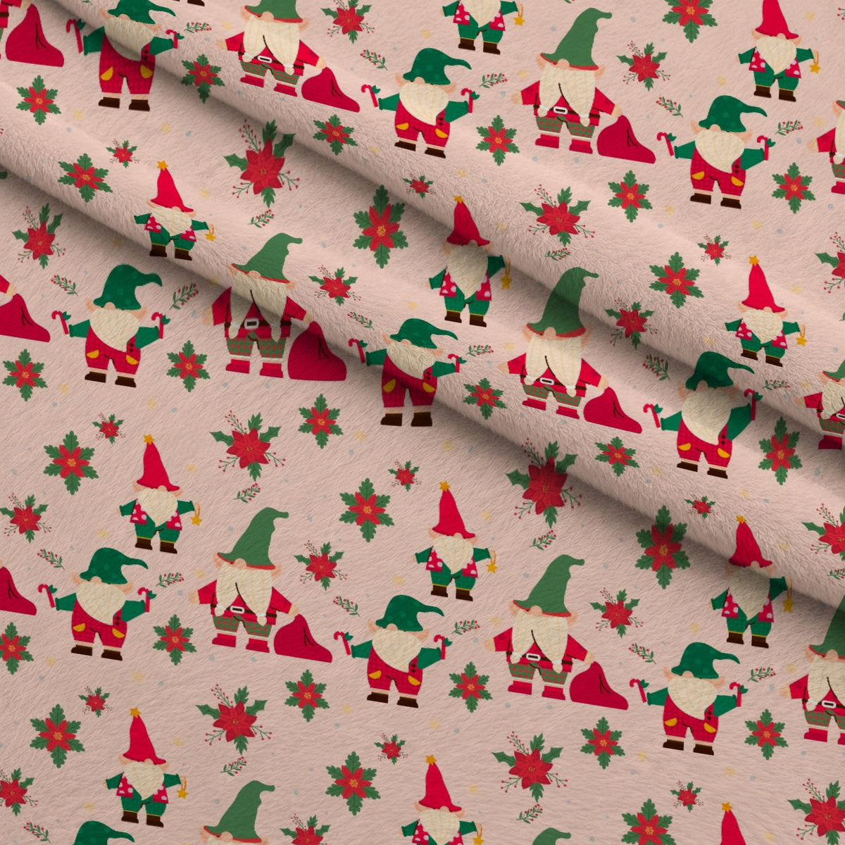 Rosy Yuletide Pattern 9 Fleece Fabric — fleece fabric folded close-up preview (mv-fleece-v1:lying)