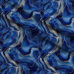 Royal Blue and Gold Agate Pattern 23 Fleece Fabric — fleece fabric folded close-up preview (mv-fleece-v1:lying)