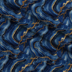 Royal Blue and Gold Agate Pattern 3 Fleece Fabric — fleece fabric folded close-up preview (mv-fleece-v1:lying)
