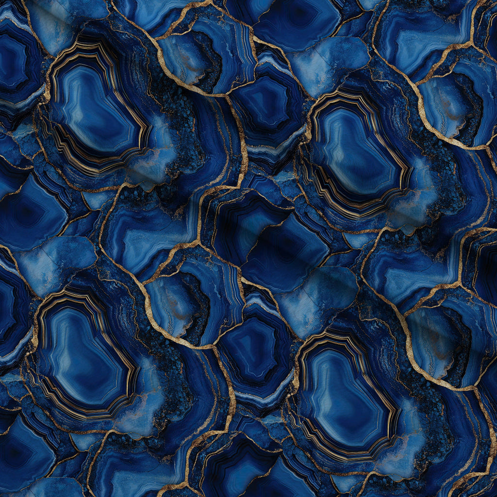 Royal Blue and Gold Agate Pattern 32 Fleece Fabric — fleece fabric folded close-up preview (mv-fleece-v1:lying)