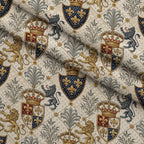 Royal Crest Pattern 2 Fleece Fabric — fleece fabric folded close-up preview (mv-fleece-v1:lying)